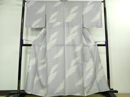 平和屋着物＊極上 夏物 小紋 絽 舞花文 藤色地 暈し染め 逸品 未使用 DZAB0145kh5