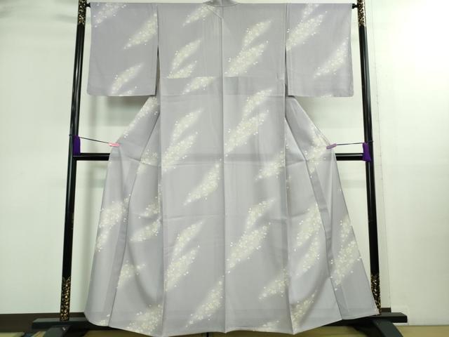 平和屋着物＊極上 夏物 小紋 絽 舞花文 藤色地 暈し染め 逸品 未使用 DZAB0145kh5