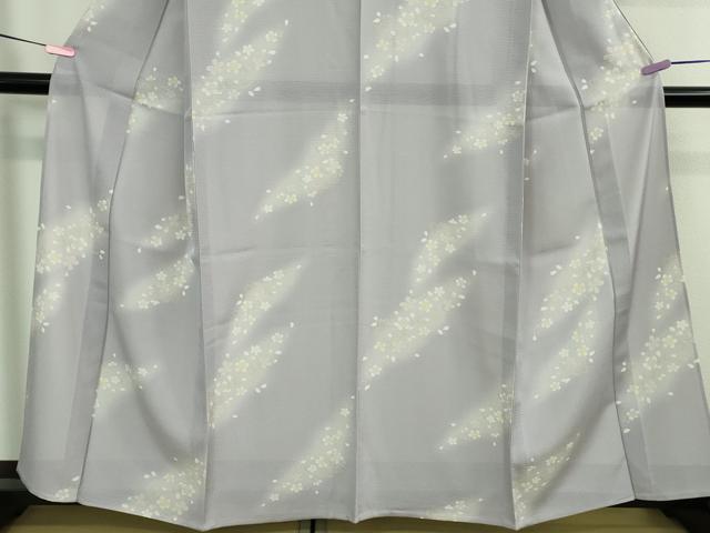 平和屋着物＊極上 夏物 小紋 絽 舞花文 藤色地 暈し染め 逸品 未使用 DZAB0145kh5