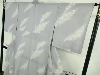 平和屋着物＊極上 夏物 小紋 絽 舞花文 藤色地 暈し染め 逸品 未使用 DZAB0145kh5