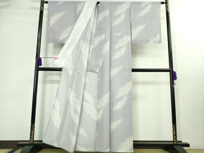 平和屋着物＊極上 夏物 小紋 絽 舞花文 藤色地 暈し染め 逸品 未使用 DZAB0145kh5