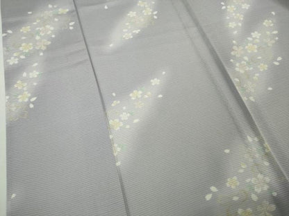 平和屋着物＊極上 夏物 小紋 絽 舞花文 藤色地 暈し染め 逸品 未使用 DZAB0145kh5