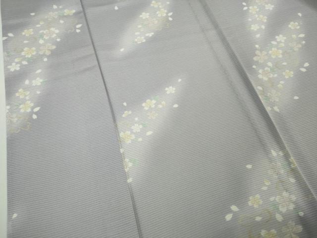 平和屋着物＊極上 夏物 小紋 絽 舞花文 藤色地 暈し染め 逸品 未使用 DZAB0145kh5