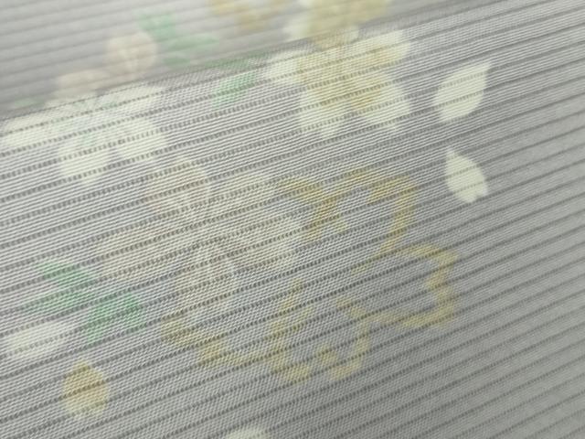 平和屋着物＊極上 夏物 小紋 絽 舞花文 藤色地 暈し染め 逸品 未使用 DZAB0145kh5