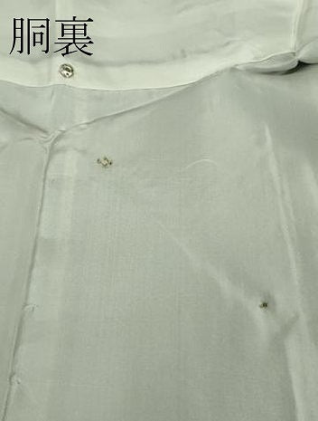 平和屋本店●極上　本場結城紬　重要無形文化財　100亀甲　総詰め　青褐色地　逸品　未使用　DZAB0174kh6