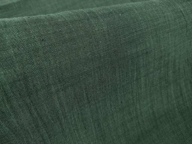 平和屋着物＊極上 夏物 男性 本場小千谷ちぢみ 麻 色無地 豆がら茶色 逸品 DZAB0177kh5