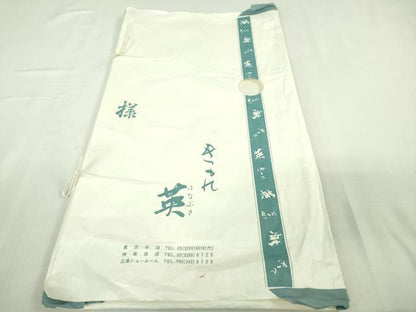 平和屋着物＊極上 夏物 洗える最高級着物 ＜英＞はなぶさ謹製 小紋 絽縮緬 箔散らし ロング丈 たとう紙付き 逸品 DZAB0187kh5
