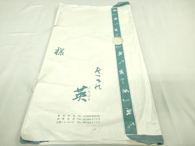 平和屋着物＊極上 夏物 洗える最高級着物 ＜英＞はなぶさ謹製 小紋 絽縮緬 箔散らし ロング丈 たとう紙付き 逸品 DZAB0187kh5