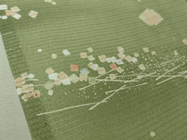 平和屋着物＊極上 夏物 洗える最高級着物 ＜英＞はなぶさ謹製 小紋 絽縮緬 箔散らし ロング丈 たとう紙付き 逸品 DZAB0187kh5