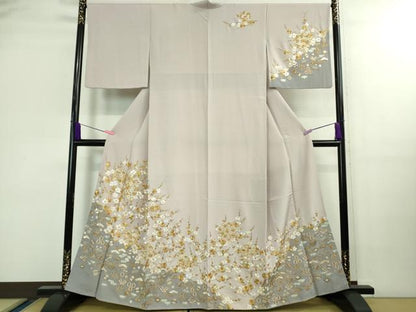 平和屋本店■極上　中国三大刺繍　相良刺繍　総刺繍　訪問着　宝尽くし　枝花文　淡紅藤色地　逸品　DZAB0188kh5