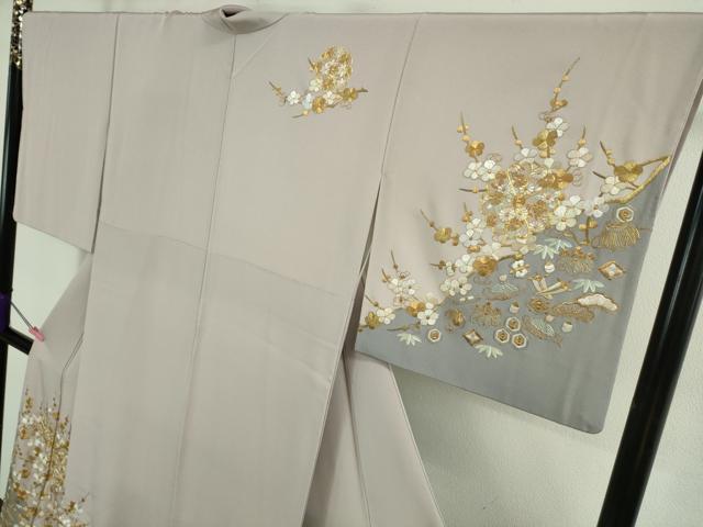平和屋本店■極上　中国三大刺繍　相良刺繍　総刺繍　訪問着　宝尽くし　枝花文　淡紅藤色地　逸品　DZAB0188kh5