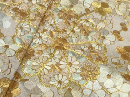 平和屋本店■極上　中国三大刺繍　相良刺繍　総刺繍　訪問着　宝尽くし　枝花文　淡紅藤色地　逸品　DZAB0188kh5