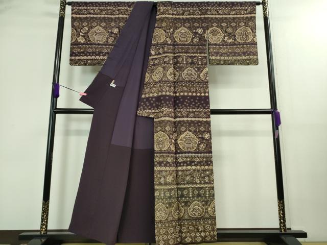 平和屋本店■極上　中国三大刺繍　スワトウ刺繍　汕頭刺繍　総刺繍　訪問着　花唐草文　金糸　ますいわ屋扱い　逸品　DZAB0189kh5