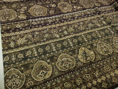 平和屋本店■極上　中国三大刺繍　スワトウ刺繍　汕頭刺繍　総刺繍　訪問着　花唐草文　金糸　ますいわ屋扱い　逸品　DZAB0189kh5