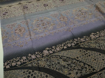 平和屋本店■極上　中国三大刺繍 スワトウ刺繍 汕頭刺繍 訪問着　鳳凰花唐草蝶文　暈し染め　金糸　さが美扱い　逸品　未使用　DZAB0190kh5