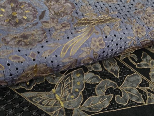 平和屋本店■極上　中国三大刺繍 スワトウ刺繍 汕頭刺繍 訪問着　鳳凰花唐草蝶文　暈し染め　金糸　さが美扱い　逸品　未使用　DZAB0190kh5