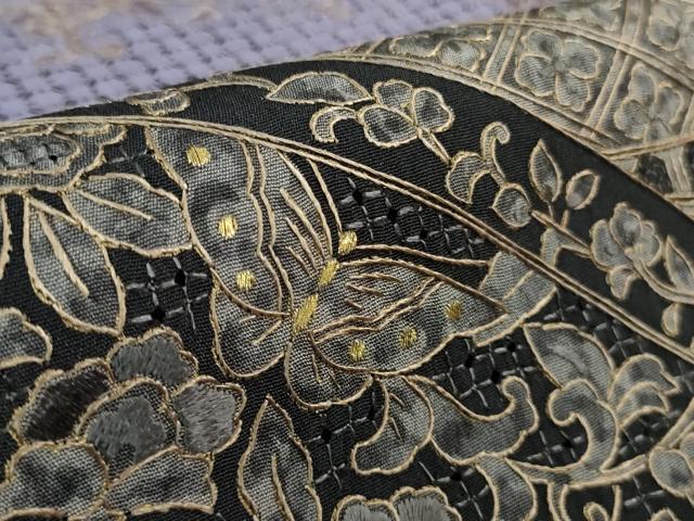 平和屋本店■極上　中国三大刺繍 スワトウ刺繍 汕頭刺繍 訪問着　鳳凰花唐草蝶文　暈し染め　金糸　さが美扱い　逸品　未使用　DZAB0190kh5