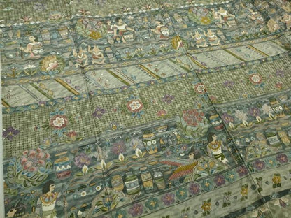 平和屋本店■極上　中国三大刺繍　スワトウ刺繍　汕頭刺繍　訪問着　エジプト壁画文様　金糸　逸品　DZAB0194kh5