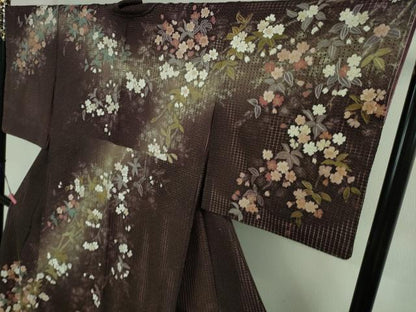 平和屋本店■極上　中国三大刺繍　スワトウ刺繍 汕頭刺繍　相良刺繍　訪問着　作家物　草花文　暈し染め　金糸　逸品　未使用　DZAB0195kh5