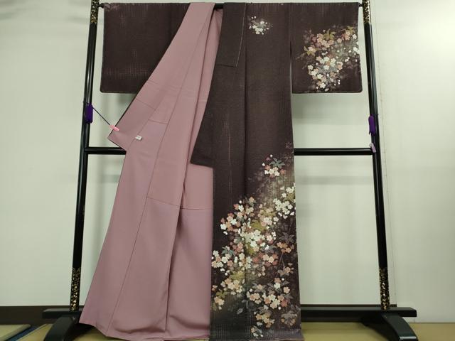 平和屋本店■極上　中国三大刺繍　スワトウ刺繍 汕頭刺繍　相良刺繍　訪問着　作家物　草花文　暈し染め　金糸　逸品　未使用　DZAB0195kh5