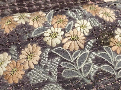 平和屋本店■極上　中国三大刺繍　スワトウ刺繍 汕頭刺繍　相良刺繍　訪問着　作家物　草花文　暈し染め　金糸　逸品　未使用　DZAB0195kh5