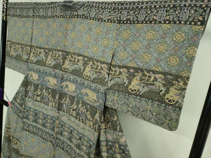 平和屋本店■極上　中国三大刺繍　スワトウ刺繍　汕頭刺繍　訪問着　エジプト壁画文様　逸品　DZAB0199kh5