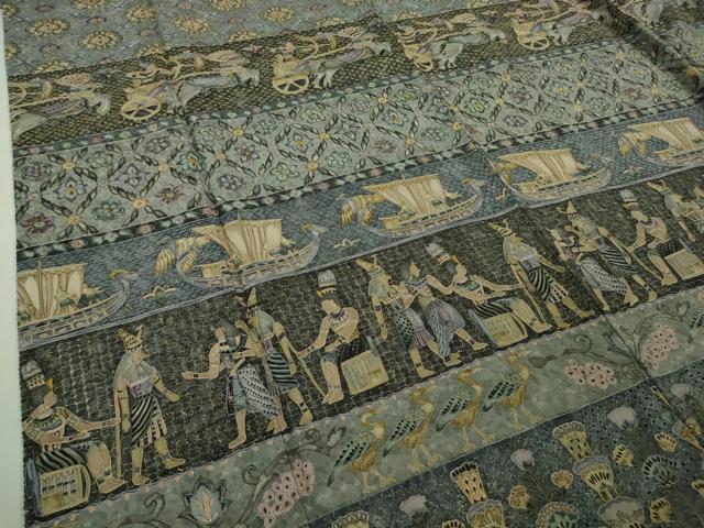 平和屋本店■極上　中国三大刺繍　スワトウ刺繍　汕頭刺繍　訪問着　エジプト壁画文様　逸品　DZAB0199kh5