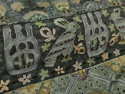 平和屋本店■極上　中国三大刺繍　スワトウ刺繍　汕頭刺繍　訪問着　エジプト壁画文様　逸品　DZAB0199kh5
