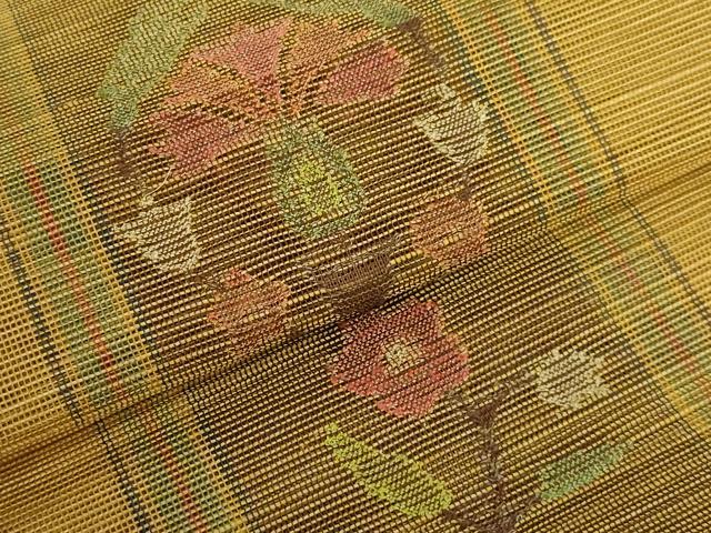 平和屋着物＊極上 夏物 1854年創業 帯屋捨松 八寸名古屋帯 草花文 逸品 DZAB0210kh5