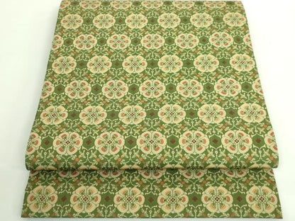 平和屋着物●極上 龍村美術織物 九寸開き名古屋帯 花鳥梅花文錦 逸品 DZAB0212kh5