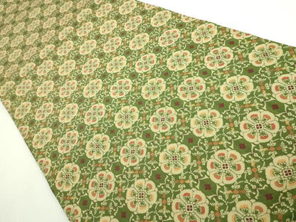 平和屋着物●極上 龍村美術織物 九寸開き名古屋帯 花鳥梅花文錦 逸品 DZAB0212kh5