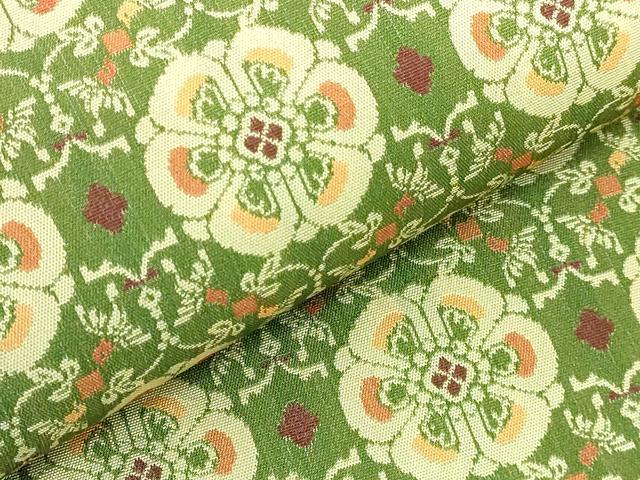 平和屋着物●極上 龍村美術織物 九寸開き名古屋帯 花鳥梅花文錦 逸品 DZAB0212kh5