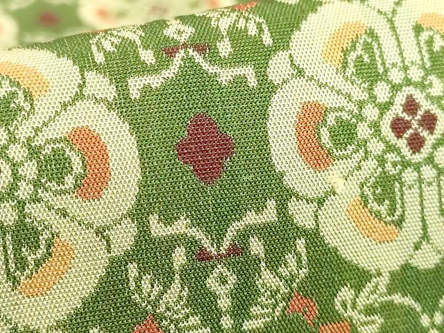 平和屋着物●極上 龍村美術織物 九寸開き名古屋帯 花鳥梅花文錦 逸品 DZAB0212kh5