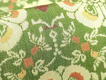 平和屋着物●極上 龍村美術織物 九寸開き名古屋帯 花鳥梅花文錦 逸品 DZAB0212kh5