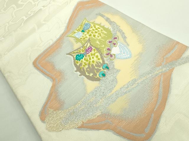 平和屋着物＊極上 夏物 井上明子 太鼓柄袋帯 ミミズク 金銀糸 逸品 DZAB0217kh5