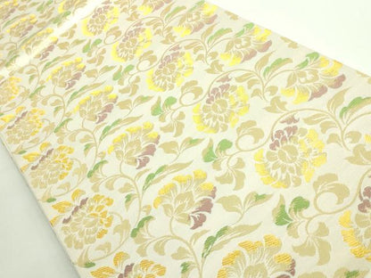 平和屋本店■極上　龍村美術織物　たつむら　全通柄袋帯　唐草文　金糸　逸品　DZAB0231kh5