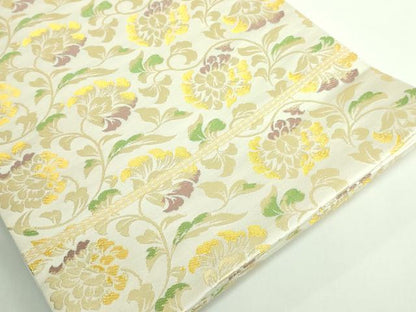 平和屋本店■極上　龍村美術織物　たつむら　全通柄袋帯　唐草文　金糸　逸品　DZAB0231kh5