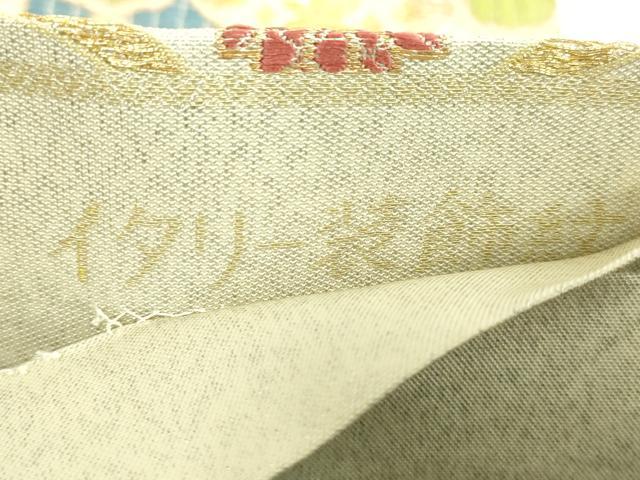 平和屋本店■極上　1854年創業　帯屋捨松　六通柄袋帯　唐織　イタリー装飾紋　金銀糸　逸品　DZAB0238kh5