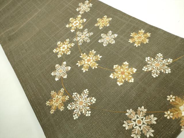 平和屋着物●極上 京都 染の聚楽 高橋泰三 太鼓柄袋帯 駒刺繍 総刺繍 雪華 金銀糸 ゑり善扱い たとう紙付き 逸品 DZAB0245kh5