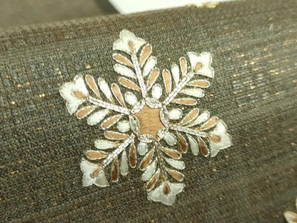 平和屋着物●極上 京都 染の聚楽 高橋泰三 太鼓柄袋帯 駒刺繍 総刺繍 雪華 金銀糸 ゑり善扱い たとう紙付き 逸品 DZAB0245kh5