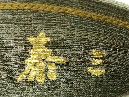 平和屋着物●極上 京都 染の聚楽 高橋泰三 太鼓柄袋帯 駒刺繍 総刺繍 雪華 金銀糸 ゑり善扱い たとう紙付き 逸品 DZAB0245kh5