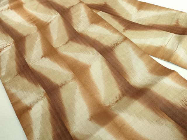 平和屋本店■希少　国画会　池田リサ　九寸名古屋帯　板締め絣　逸品　DZAB0261kh5