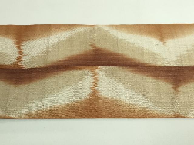 平和屋本店■希少　国画会　池田リサ　九寸名古屋帯　板締め絣　逸品　DZAB0261kh5