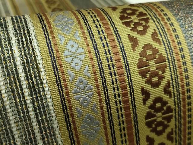 平和屋着物＊極上 夏物 本場筑前博多織 八寸名古屋帯 紗献上 金糸 逸品 DZAB0300kh5