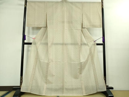 平和屋本店＊極上 夏物 本場大島紬 夏大島 麻の葉 七宝間道 逸品 DZAB0303kh5