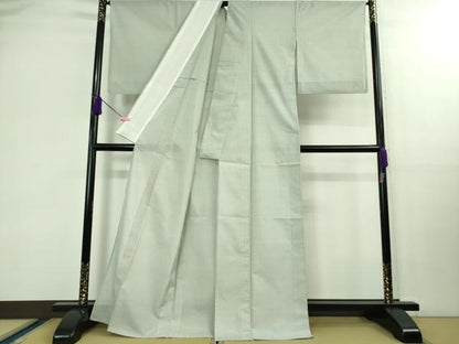 平和屋本店■極上　夏物　本場大島紬　夏大島　白大島　一元絣　萬葉染之証　染匠 岸本哲夫　福原大島紬謹製　証紙付き　逸品　DZAB0305kh5