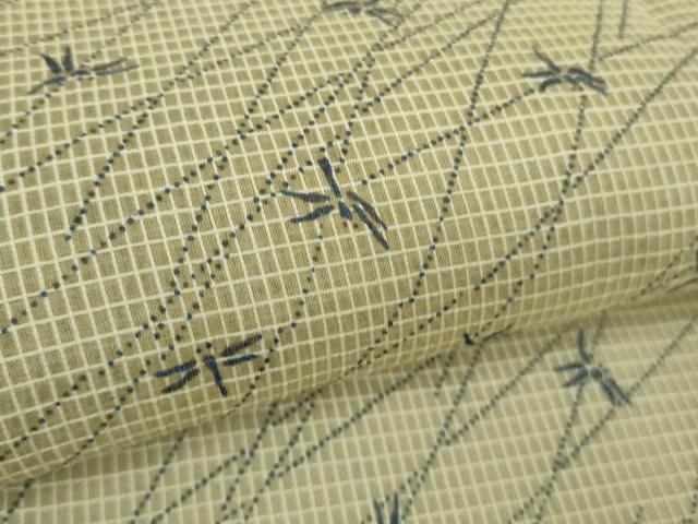平和屋本店■極上　夏物　竺仙　浴衣　絹紅梅　蜻蛉　正絹・綿　高島屋扱い　逸品　DZAB0306kh5