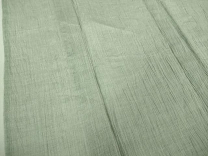 平和屋着物■極上　夏物　本場小千谷ちぢみ　麻　色無地　青磁鼠色　関松織物謹製　証紙付き　逸品　DZAB0311kh5