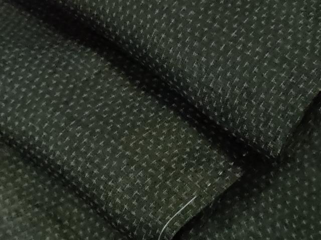 平和屋本店＊極上　夏物　男性　石川県指定無形文化財　能登上布　本麻手織上布　濃紺地　逸品　未使用　DZAB0314kh6