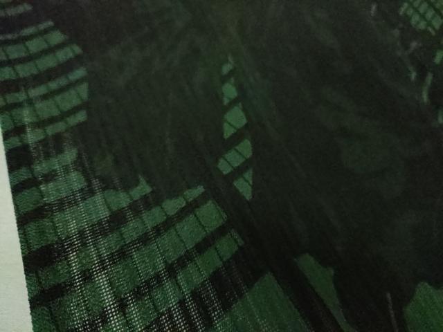平和屋本店＊極上 夏物 男性 キモノデザイナー 斉藤上太郎 小紋 キングサイズ 紋紗 高麗納戸色地 反端付き 逸品 DZAB0320kh5